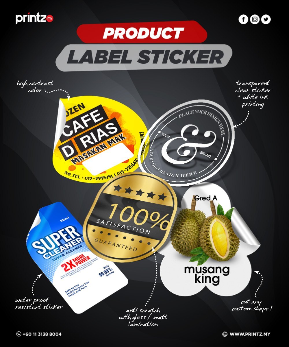 Multi shape vinyl stickers and labels
